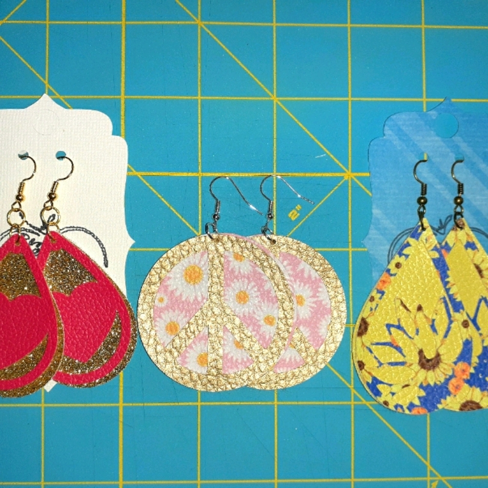 Sunflowers & Hearts Earrings set